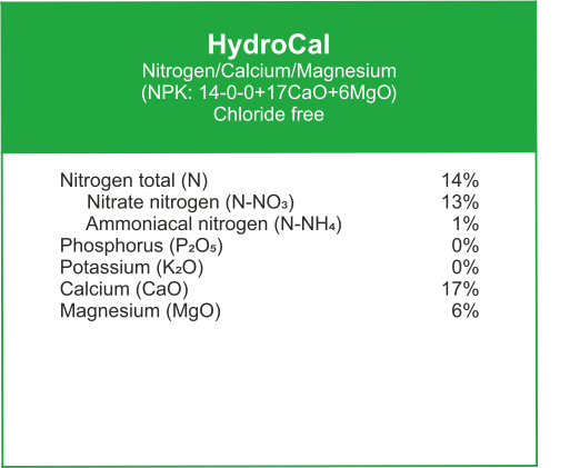 Hydrocrop HydroCal hydroponic calmag supplement analysis