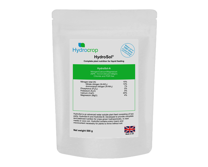 Hydrocrop HydroSol soluble powder complete hydroponic nutrients