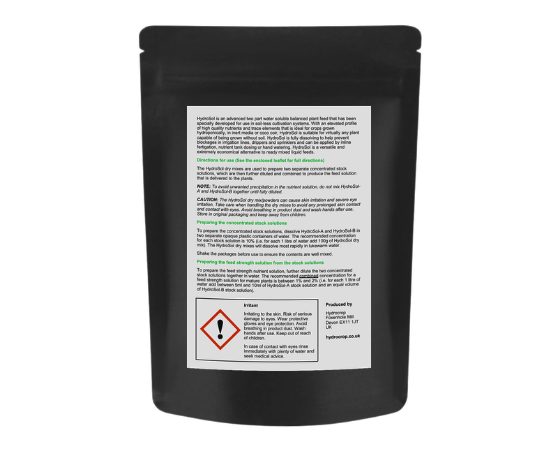 Hydrocrop HydroSol soluble powder complete hydroponic nutrients