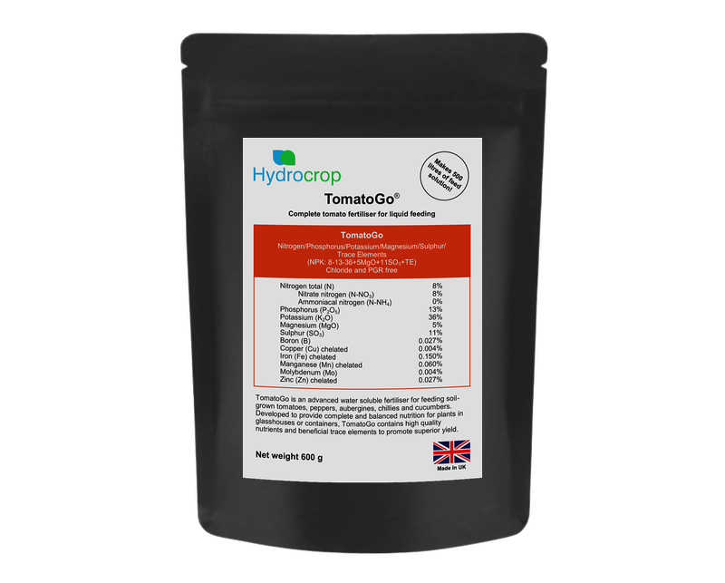 Hydrocrop TomatoGo soluble high potash tomato fertiliser